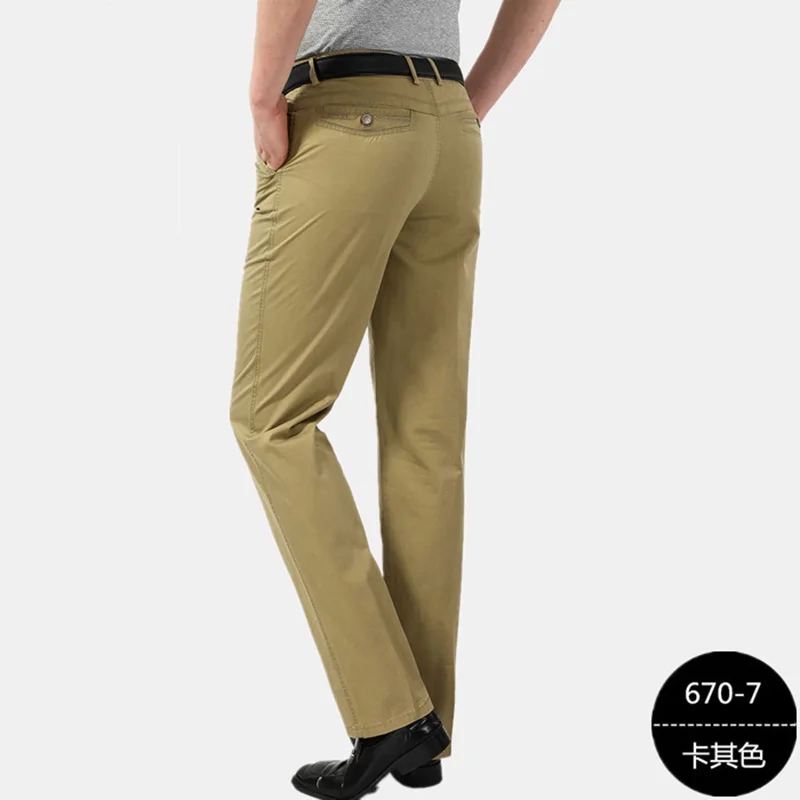 2018 новые стильные мужские повседневные Модные брюки деловые 100% хлопковые
