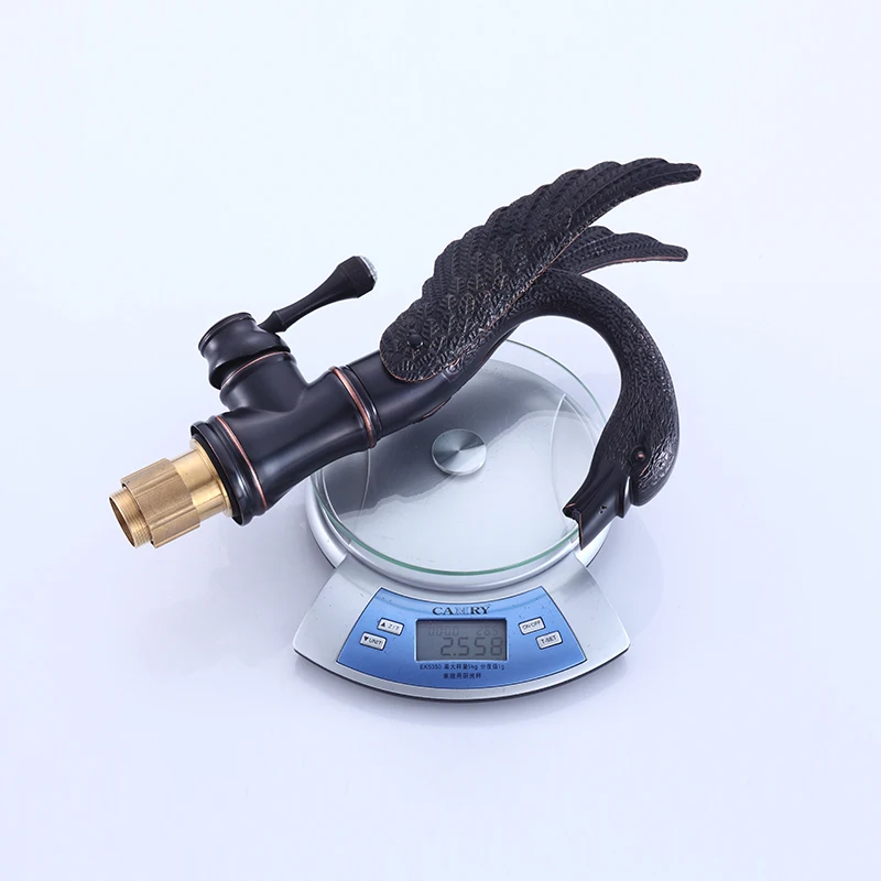 Смеситель для раковины BAKALA кран из черной гусиной насадки водопад резина маслом