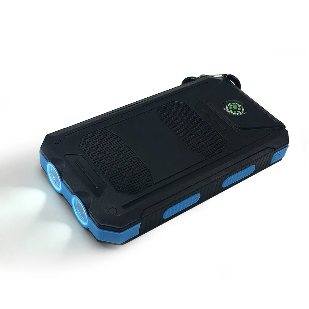 Водостойкая солнечная батарея 20000 мАч Dual USB Li-Polymer зарядное устройство для