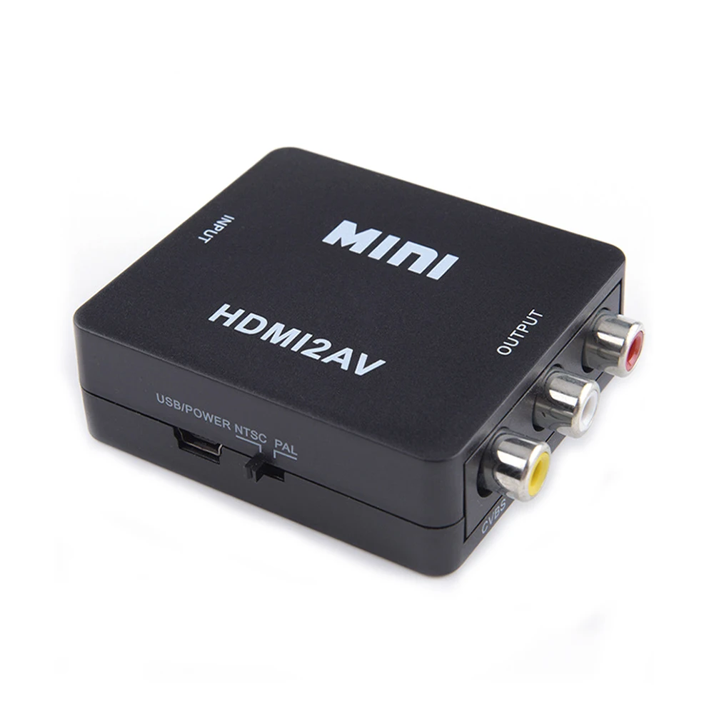 NTSC PAL выход HDMI в AV адаптер AV/RCA CVBS 1080P видео конвертер HDMI2AV коробка