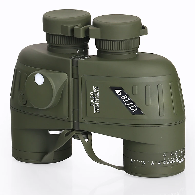 BIJIA 7x50 military binoculars rangefinder professional waterproof telescope with tripod interface sailing compass | Инструменты