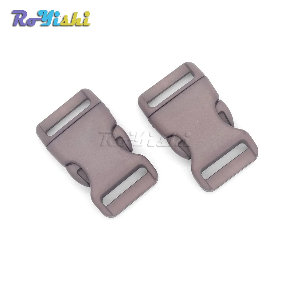 Grey 1 ''(25 мм) пластиковые цветные Контурные боковые пряжки для паракордовых браслетов/задней части - Цвет: Grey