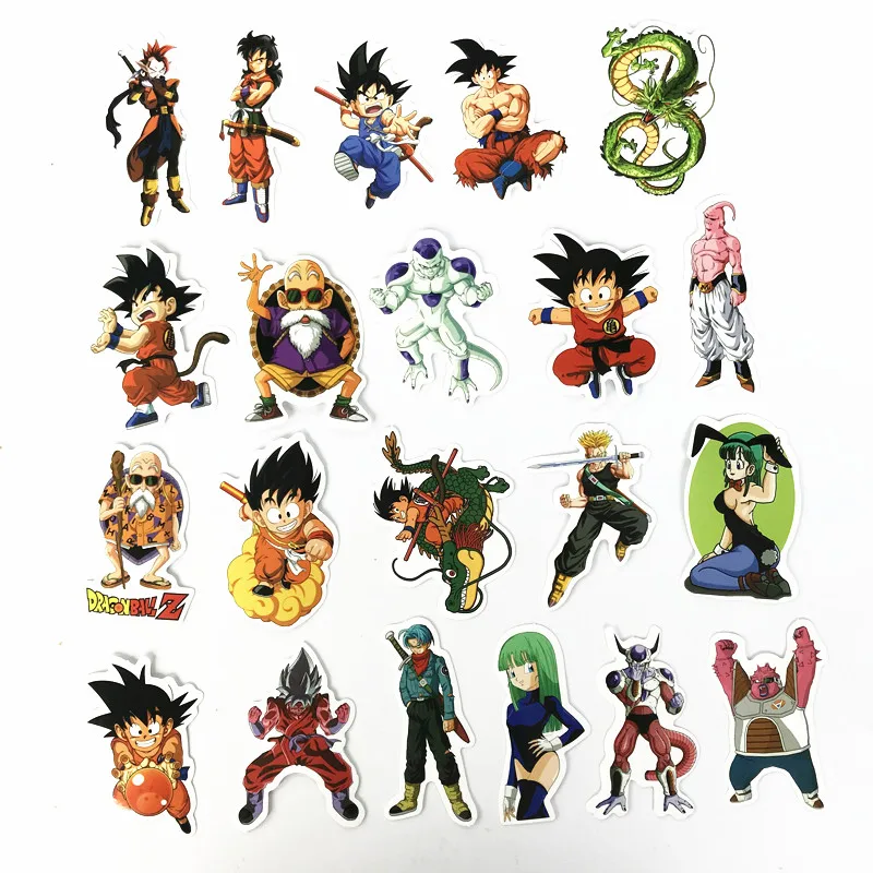 50 шт./компл. японское аниме Dragon Ball Z Super Saiyan Goku ПВХ водонепроницаемые наклейки