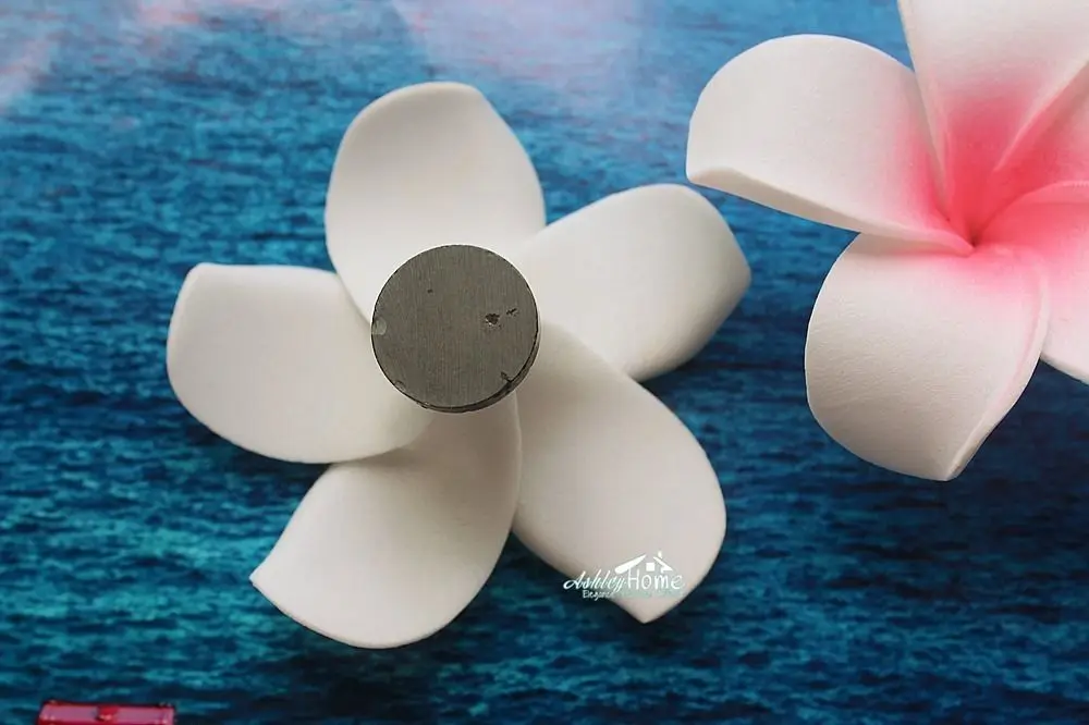 Желтая французская Плюмерия цветок ПВХ пена 3D магнит на холодильник|craft stock|craft