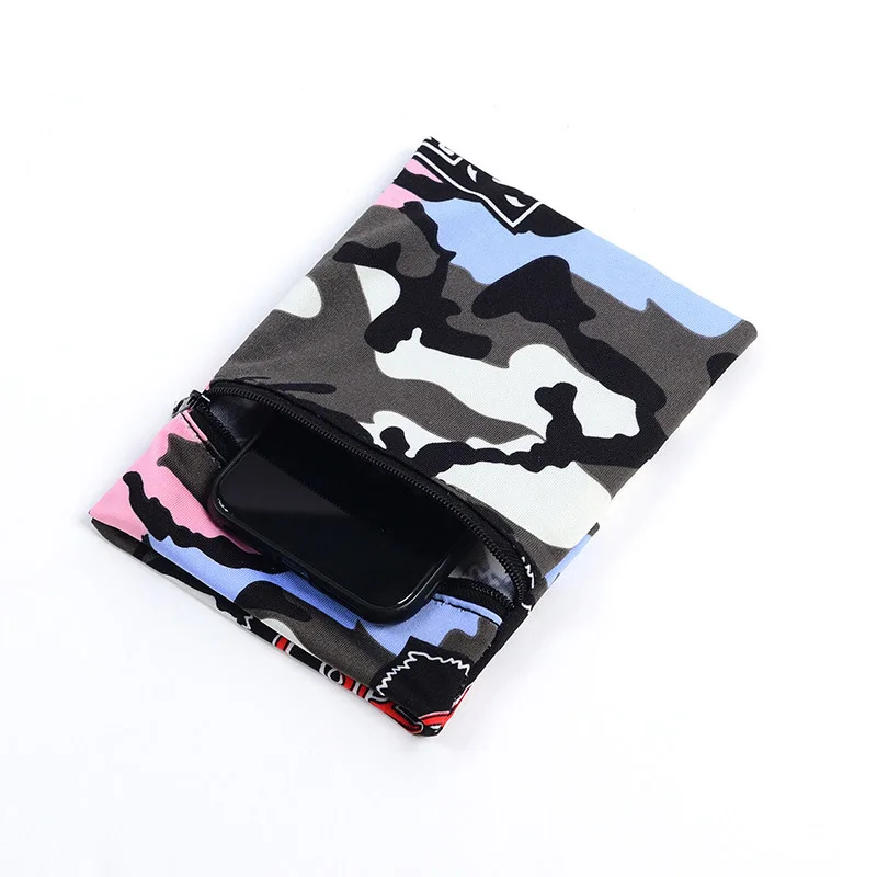 Camo Сумка-кошелек на запястье на молнии, чехол для бега, сумка для телефона, сумка для путешествий, для спортзала, езды на велосипеде, безопасная сумка для ключей, удобная спортивная сумка для хранения - Цвет: Camo