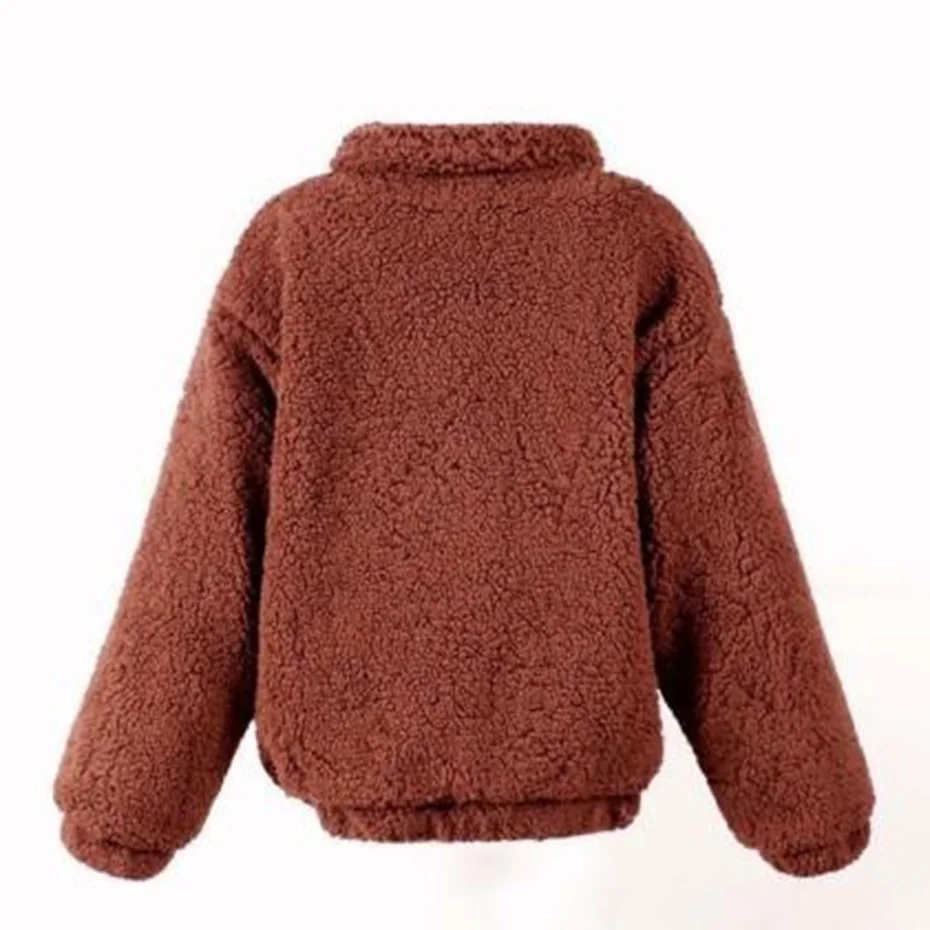 ZOGAA Womens Sweaters Coat Teddy Velvet Crewneck Mohair Cardigans Cute Autumn Knitted Christmas Turtleneck 2018 New |