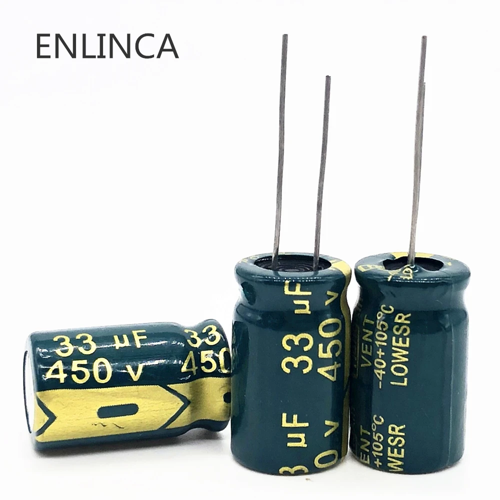 3 шт./лот 450v 33 мкФ высокая частота низкое сопротивление 450v33UF алюминиевый электролитический конденсатор Размер 13*20 мм 20