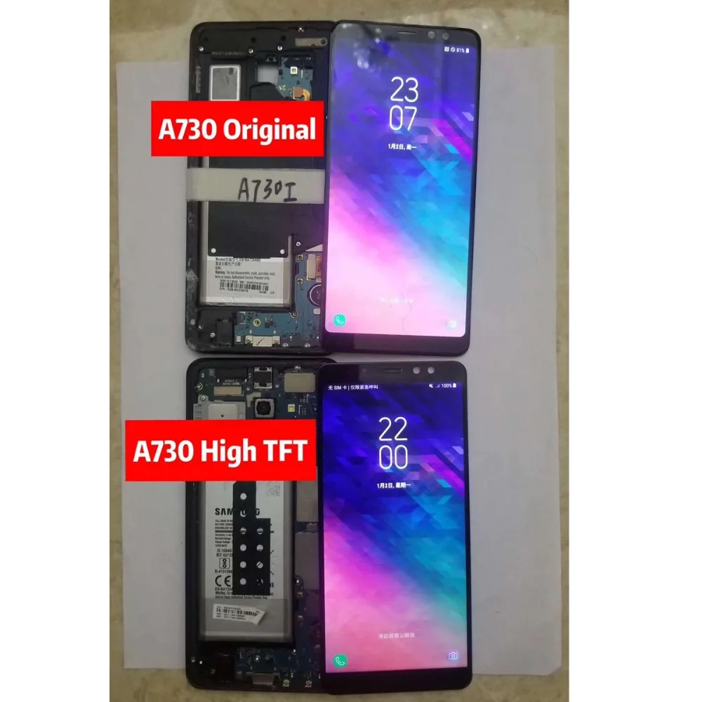 A730 ЖК-дисплей для Samsung Galaxy A8 PLUS + 2018 A730F сенсорный экран протестированный