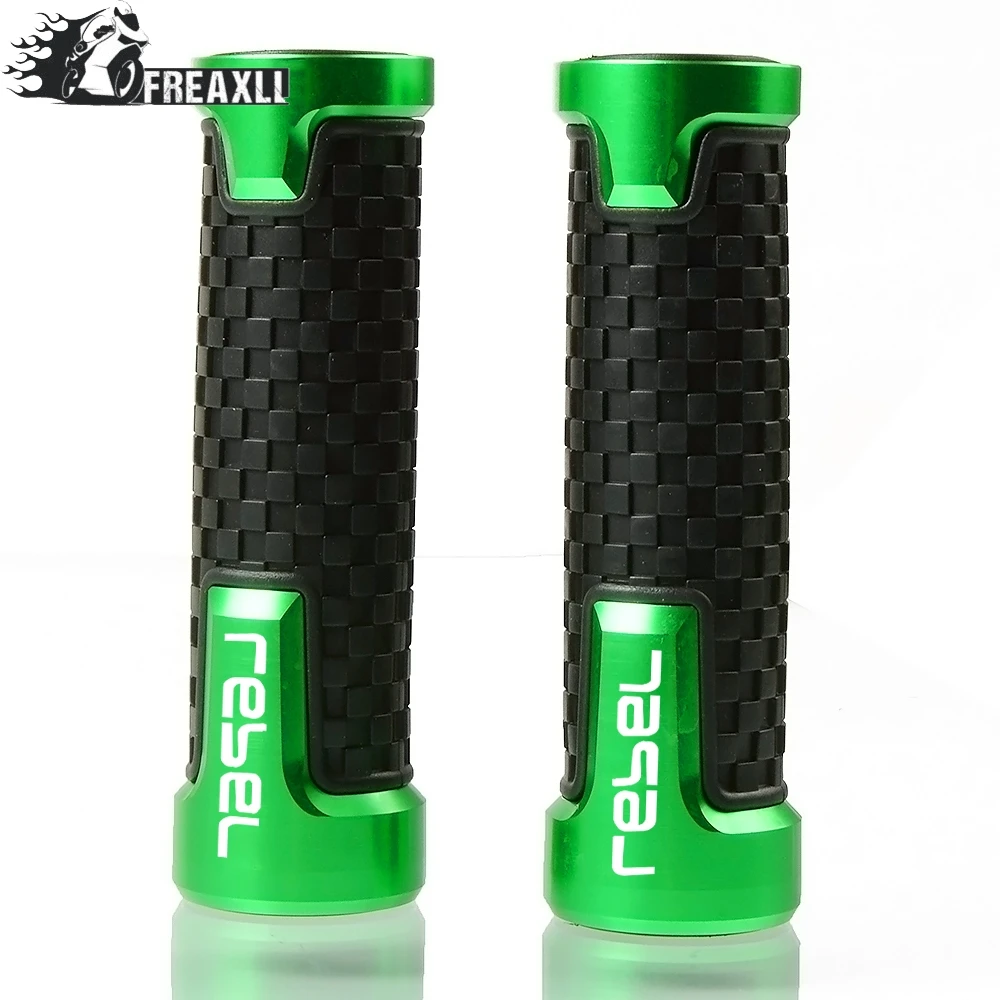 green 22 мм 7/8 ''аксессуары для мотоциклов противоскользящая ручка ручки ручка для Honda Rebel - Цвет: green