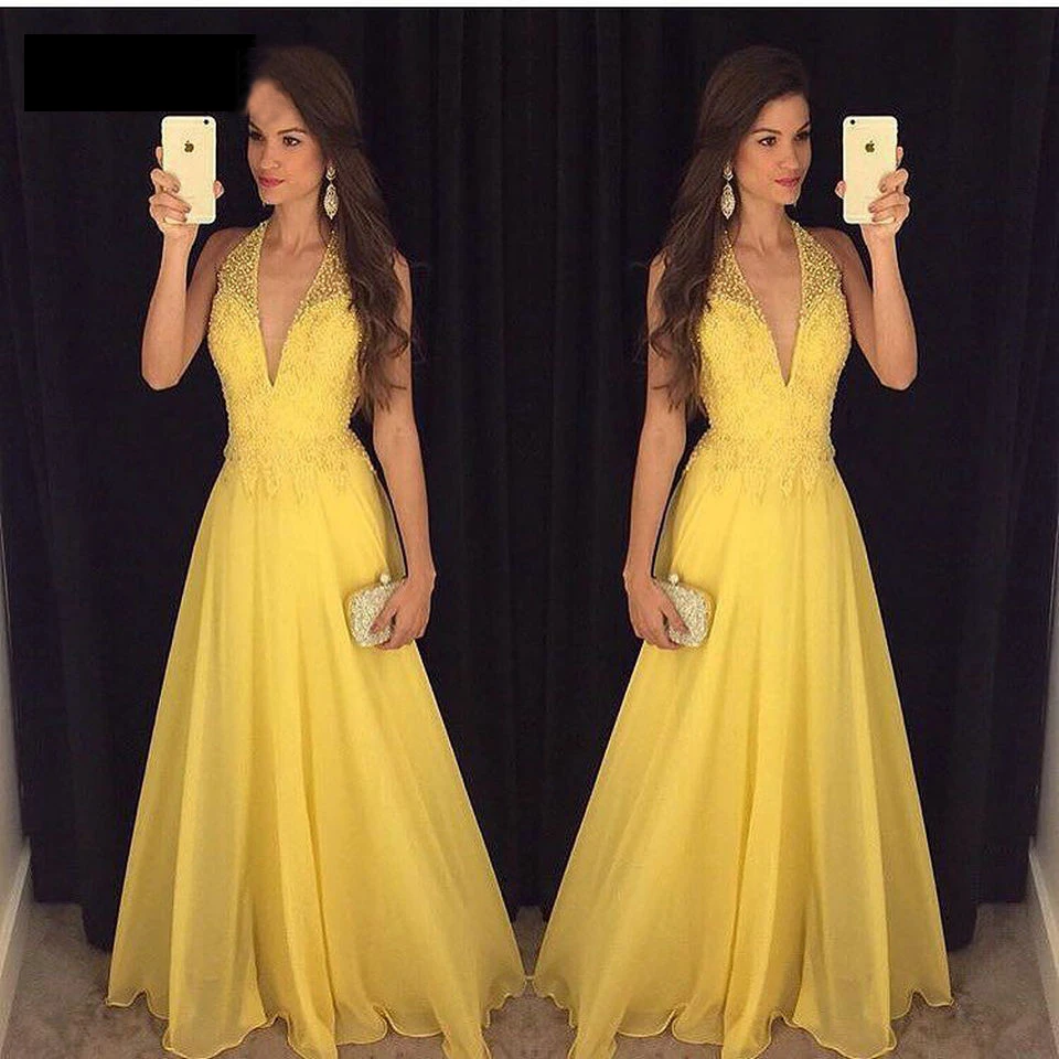 Beauty Emily Vestido de V шеи элегантные шифоновые вечерние платья кружевное платье в