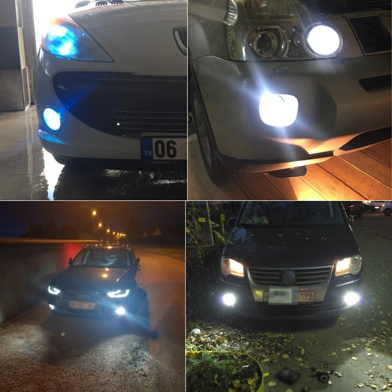 2x Led CanBus H8 H11 Противотуманные фары лампа + декодер дневная без ошибок DRL H16JP