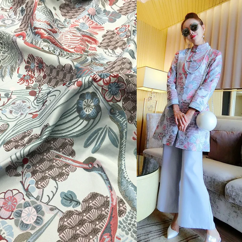 Жаккардовый костюм cheongsam Tang в стиле ретро с вышивкой куртка одежда для осени и