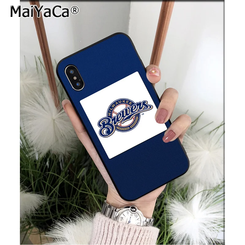 MaiYaCa Milwaukee Brewers TPU мягкие Аксессуары для телефона чехол Apple iPhone 8 7 6 6S Plus X XS MAX 5 5S SE XR |