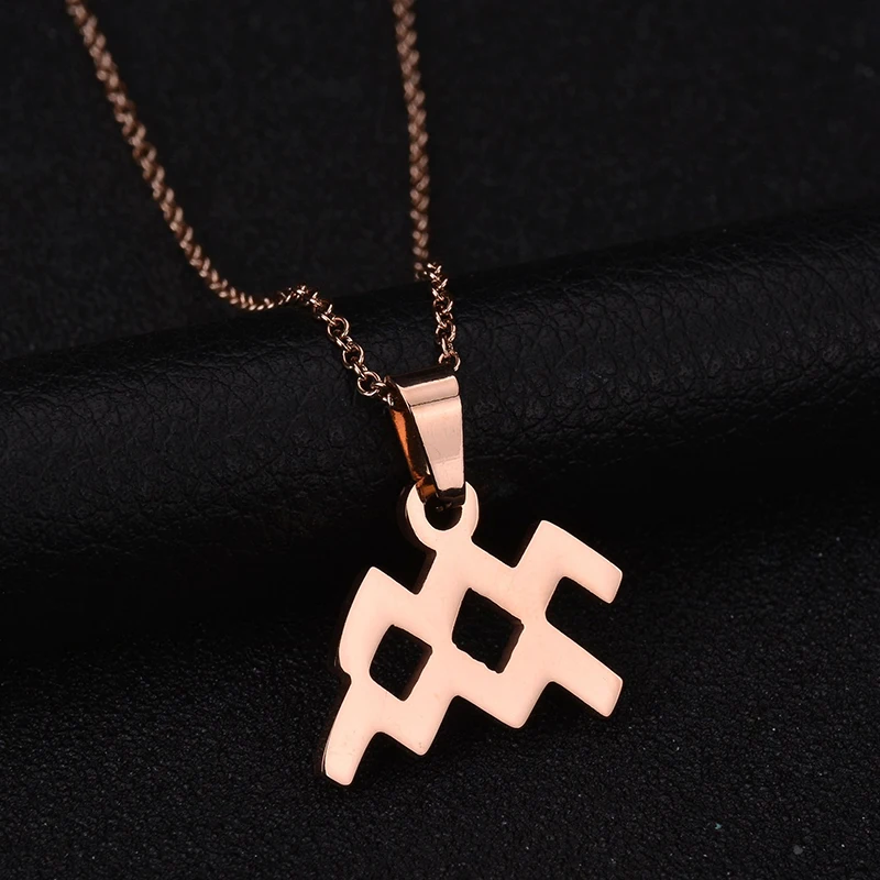 Цепочка с подвеской в виде знака зодиака 3 цвета|zodiac sign|name pendant necklacependant necklace |