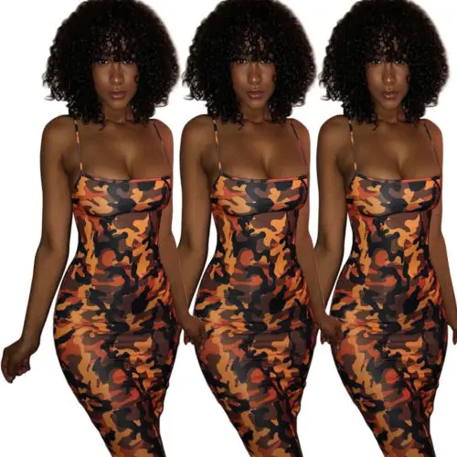 Женские платья с принтом s одежда без рукавов для женщин военный ветер