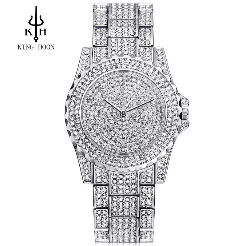 Женские серебряные наручные часы KING HOON роскошные высококачественные