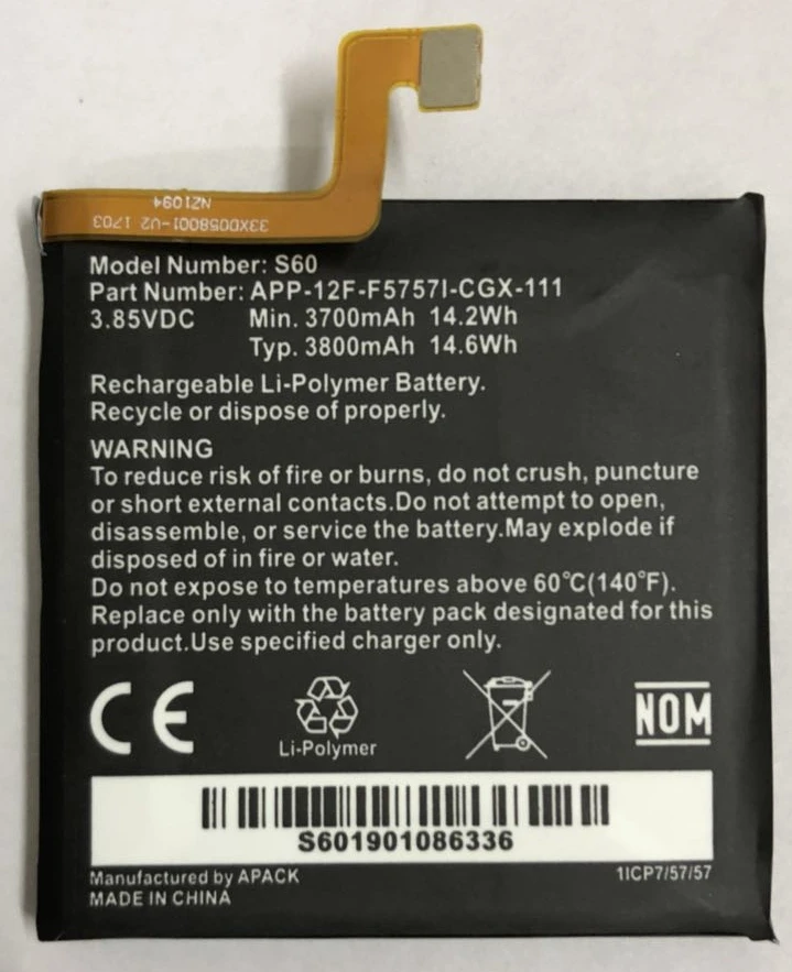 100% оригинал 4500 мАч батарея Замена для CAT S60 APP-12F-F57571-CGX-111 батареи Bateria | Мобильные