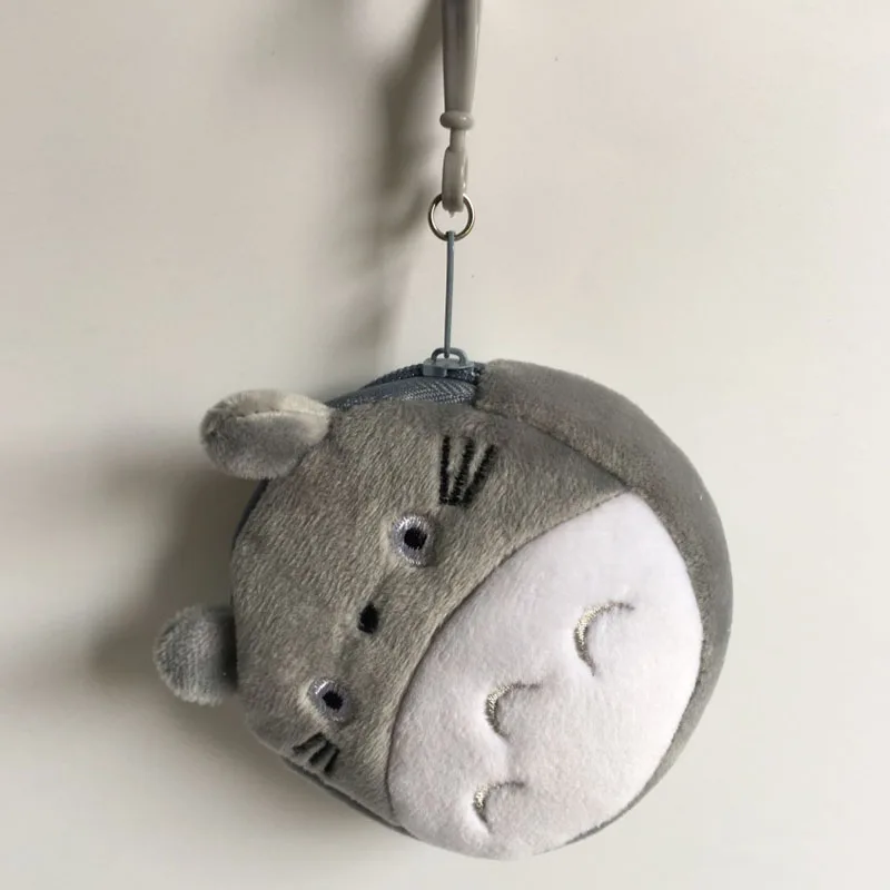 Новый мини кошелек Totoro 8 см с плюшевым крючком для ключей практичная сумка монет