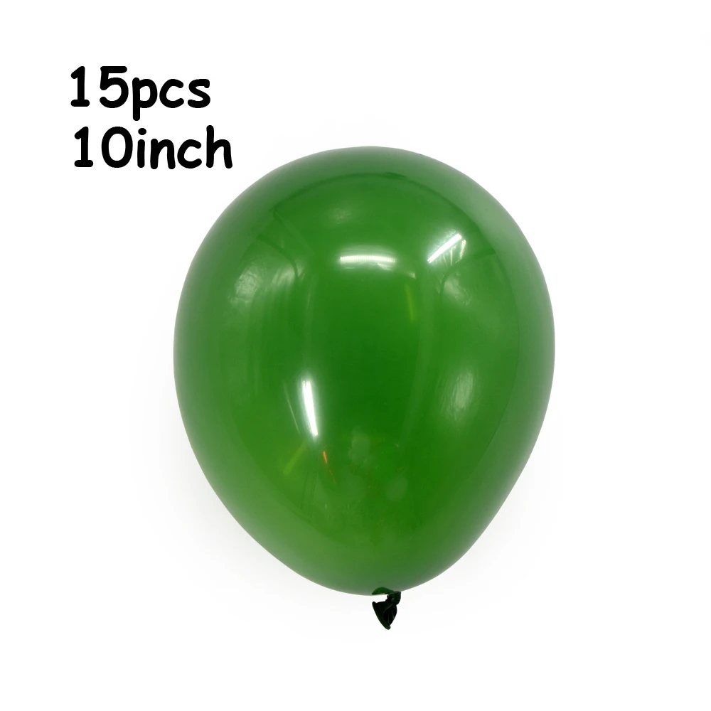 15pc 10 inch D green Вечерние украшения Фламинго летних вечеринок Пальмовые Листья Гавайские вечерние джунгли пляж тема воздушный шар в форме ананаса Decora - Цвет: 15pc 10 inch D green