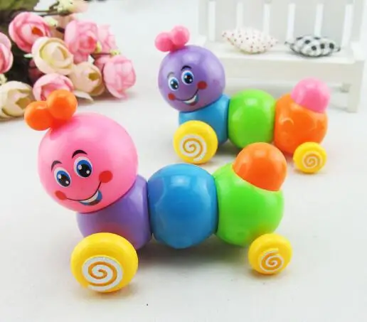 Симпатичный червь заводная игрушка мини мультяшный Заводной пружинный детская