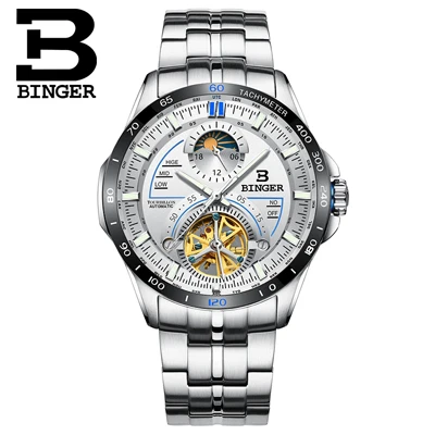 Item 1 Швейцарские BINGER часы мужские люксовый бренд мужские s часы Tourbillon автоматические механические часы сапфир reloj hombre B-MS10001G-2 - Цвет: Item 1