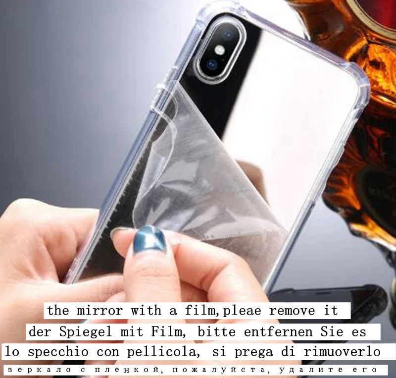 Чехлы Роскошные зеркальные ТПУ Мягкие силиконовые чехол для iPhone 5 5S SE 6 6s 7 8 Plus X XS MAX