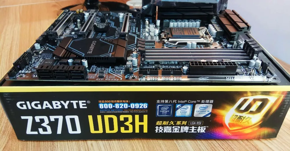 Материнская плата для Gigabyte GA-Z370 UD3H Z370 LGA1151 DDR4 поддержка i3 8100 i5 8500 I7 8700 | Компьютеры и