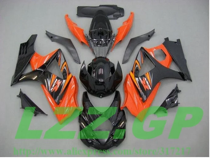 

Fairing For SUZUKI GSX-R1000 K7 07 08 Orange Black GSX R1000 GSXR 1000 NEW K7 07-08 GSXR1000 2007 2008 Body