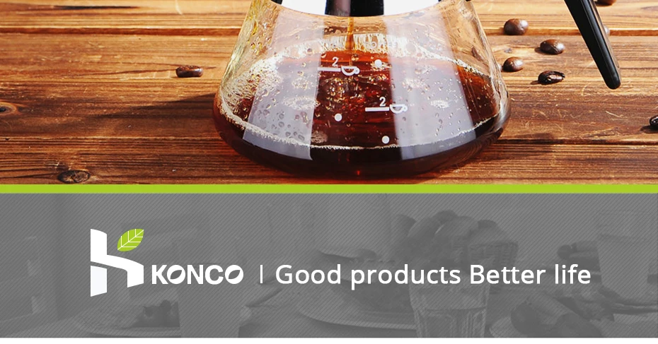 KONCO капельница для кофе из нержавеющей стали с подставкой, конусный фильтр для капельного кофе, многоразовый фильтр для кофе
