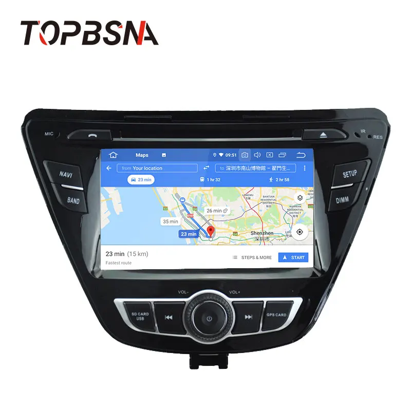 TOPBSNA 7 дюймов Android 10 Автомобильный мультимедийный dvd-плеер для Hyundai Elantra Avante GPS