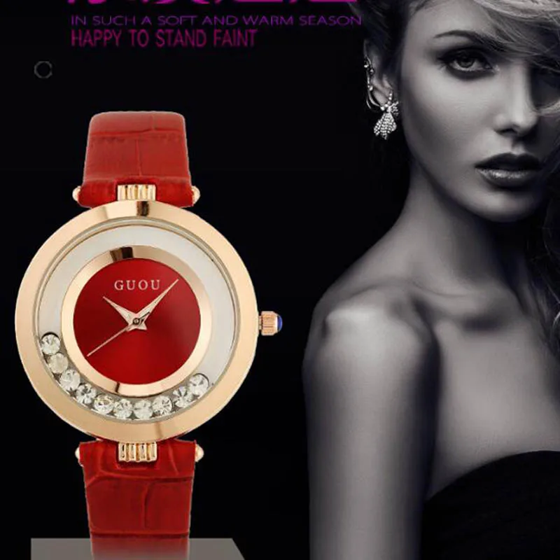 

2018 Fashion Guou Wrist Watch Luxury Glitter Diamond Ladies Women Watches Casual Girl Women's Clock Montre Femme Reloj Mujer