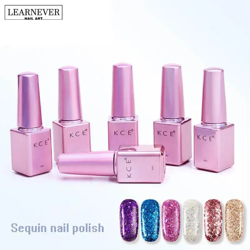 LEARNEVER 15 Colors 6ML Fashion UV Nail Polish Gel Glitter Shinning Long Lasting LED | Красота и здоровье