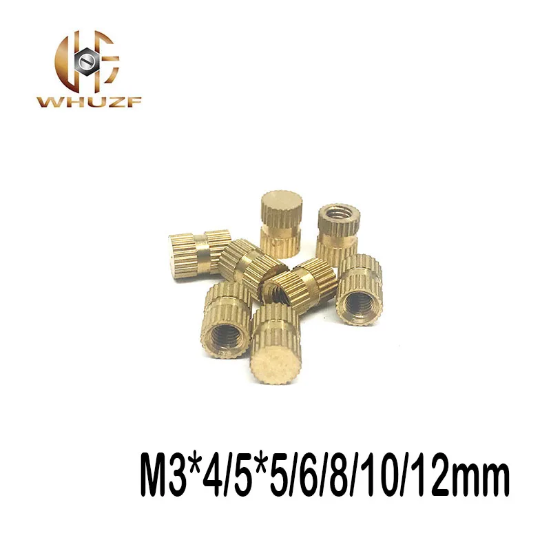 

M3*4/5*5/6/8/10/12mm B Type Blind Hole Single Pass Copper Inserts Copper Embedded Parts Copper Knurled Nuts