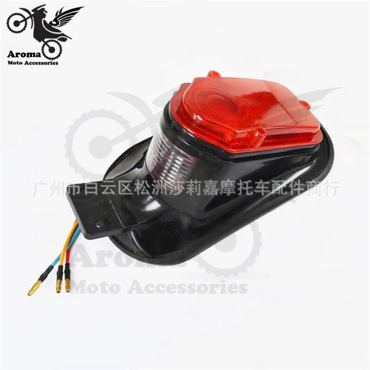 

black silver motorbike red lens lighting motocross accessories motorcycle tail light for harley moto brake light warning signal