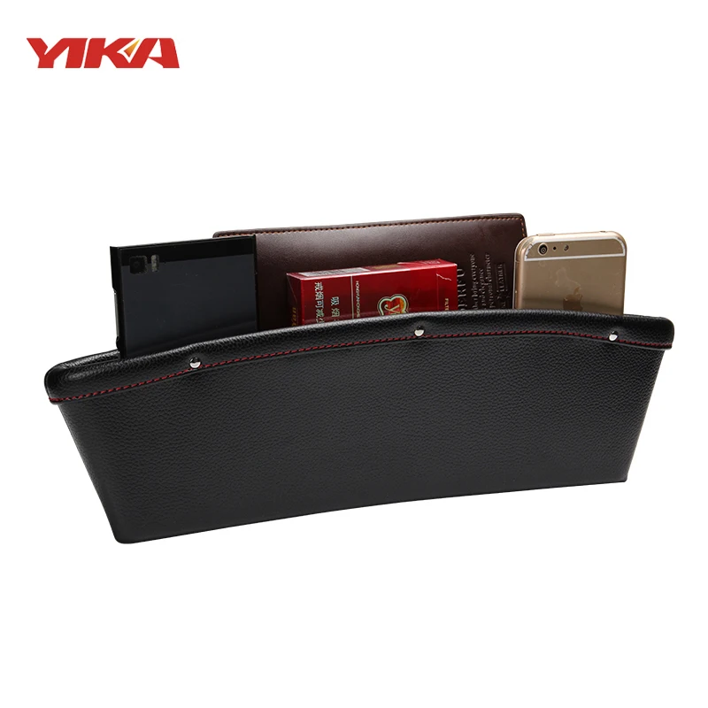 YIKA 4 Цвета 2 шт/лот Многофункциональная Кожаная Хранительная Коробка для Автомобиля Органайзер Между Сидений Стоянки Товаров
