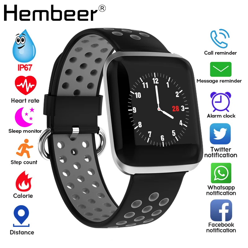 Smart Band Heart Rate Blood Pressure Fitness Tracker Bracelet Weather Call Reminder Wristband for iOS Android pk fitbits xiaomi