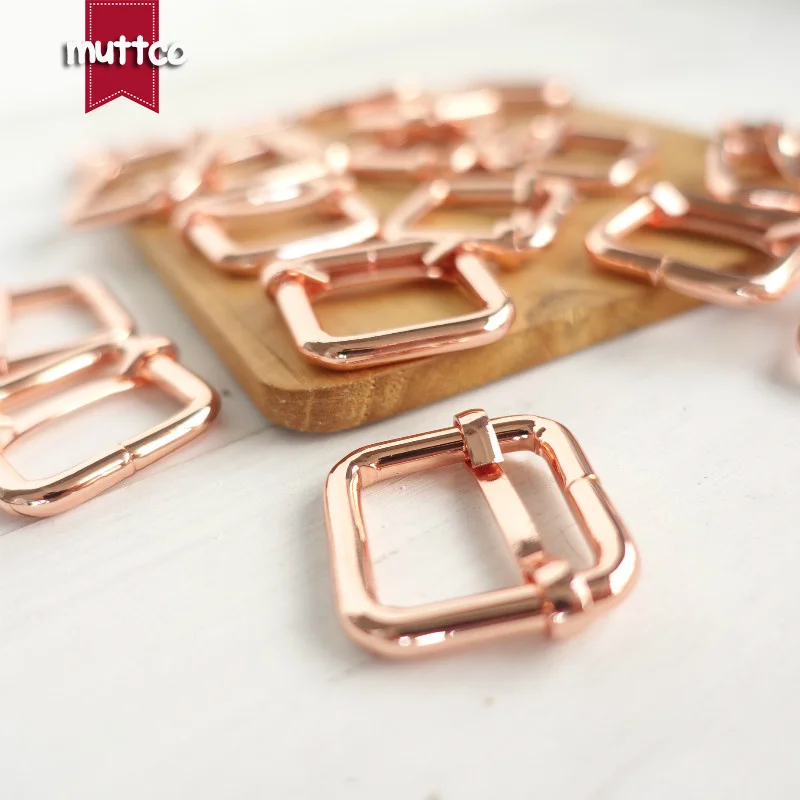 DIY 2 0 см ошейник для собак Розовый Золотой Металл Регулируемая пряжка чемодан