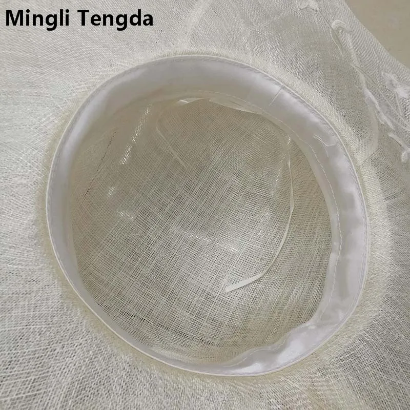 Mingli Tengda Свадебная шляпа с черными перьями необычная Тиара для невесты льняная