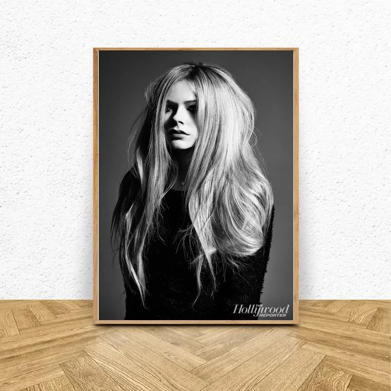 Художественный шелковый постер Avril Lavigne декор для гостиной и дома|Рисование
