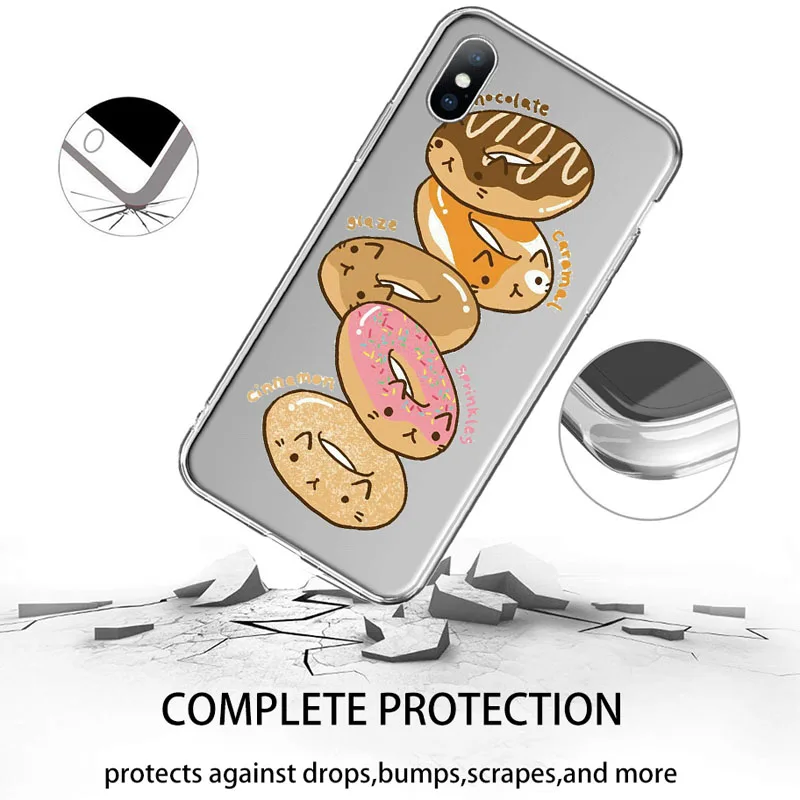 USLION Чехлы для iPhone X XS XR Xs Max 7 8 6 6s Plus 5 SE мягкий прозрачный чехол из ТПУ |