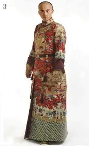 10th prince Зимний дизайн династии Цин принц официальный костюм Hanfu для ТВ-игра bubujingxin Великолепная вышивка мужской костюм только без шляпы - Цвет: 10th prince