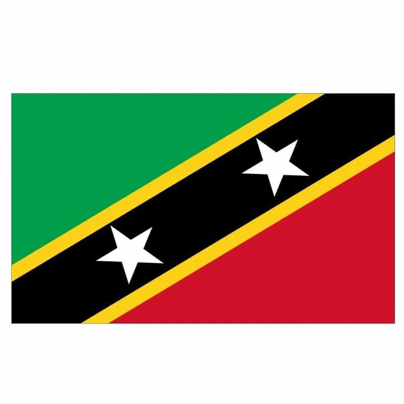 

YJZT 15.6CM*9.3CM Car Personality Motorcycle Nevis Saint Flag Reflective Stickers Decal 6-0566