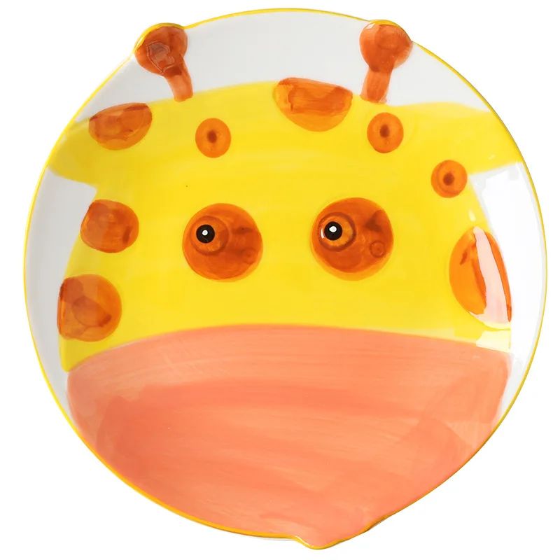 Милые картонные блюда 4 дизайна панда Дельфин Клоун Рыба Жираф фарфоровые