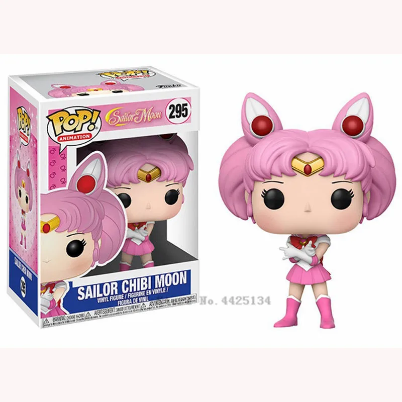 With box-7 FUNKO Pop Сейлор Мун и луна тематическая Фигурка Статуя заяц персонаж фигурка кукла Сейлор Чиби Мун Сейлор Нептун подарок для девочек - Цвет: With box-7