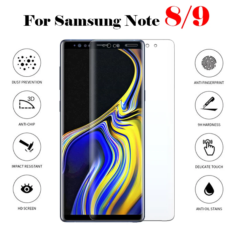 Защитное гидрогелевое стекло для Samsung Galaxy note not 8 9 Защитная пленка экрана sansung tremp
