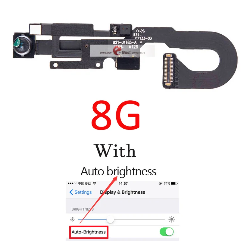 ЖК-дисплей экран для iPhone 8G 8 PLUS металлические маленькие детали Защитная крышка ушной динамик фронтальная камера кнопка Home Flex