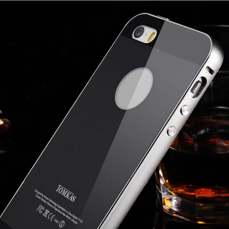 Tomkas Ультратонкий 0.025кг алюминиевый чехол для iPhone 5/5S роскошная металлическая