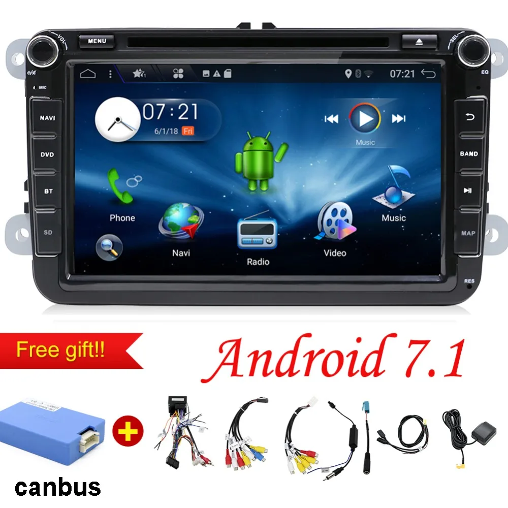 Бесплатная доставка четырехъядерный Android 7 1 автомобильный dvd для VW Golf mk6 5 Polo Jetta