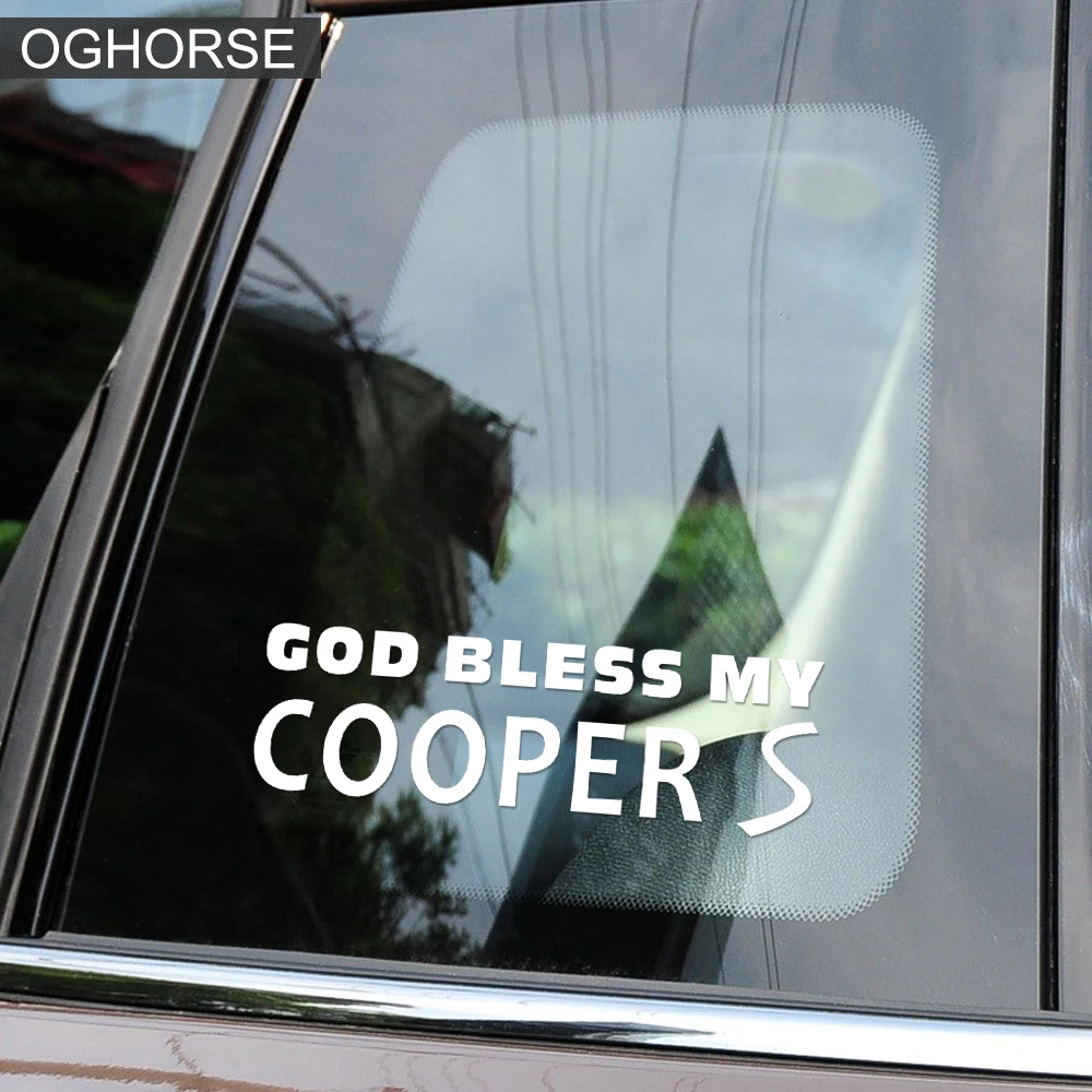 Наклейка на багажник наклейка God Bless My Cooper one r50 r53 r56 r57 r60 f56 f60 r61 f54 f55 | Автомобили и