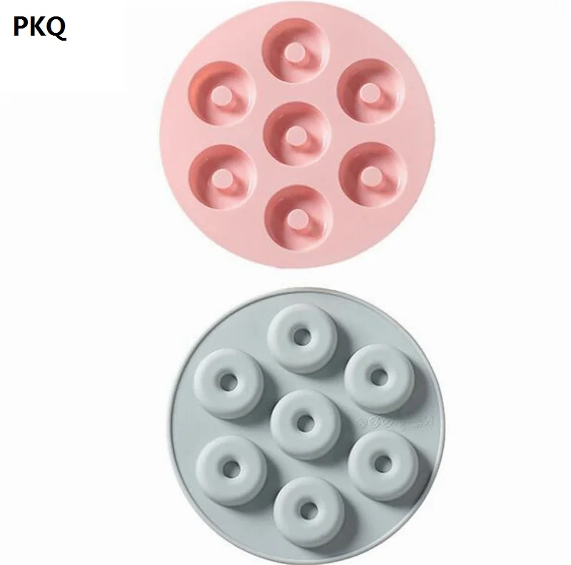 7 отверстий пончики печенье шоколад торт силиконовые формы мыло украшения